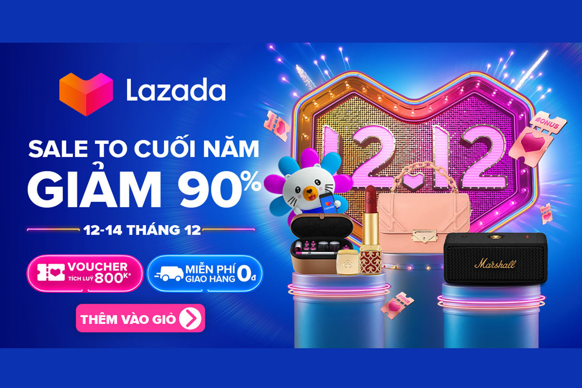 mua sắm giảm giá ngày 12 tháng 12 tại Lazada Việt Nam